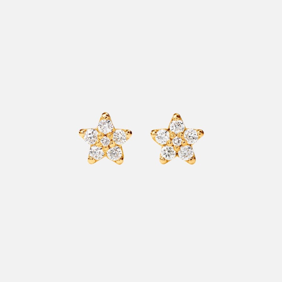 Shooting Stars Stud Earrings Mini in Gold with Diamonds   |  Ole Lynggaard Copenhagen 