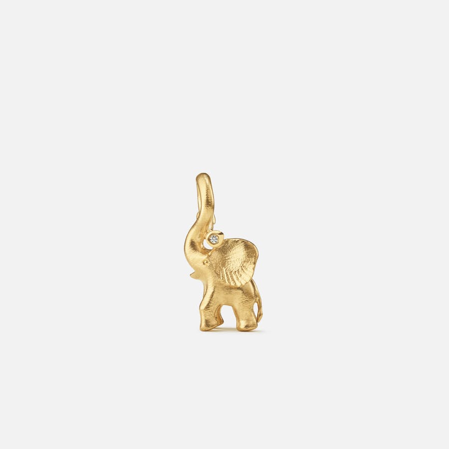 Mother and Child Initial Elephant Necklace Set