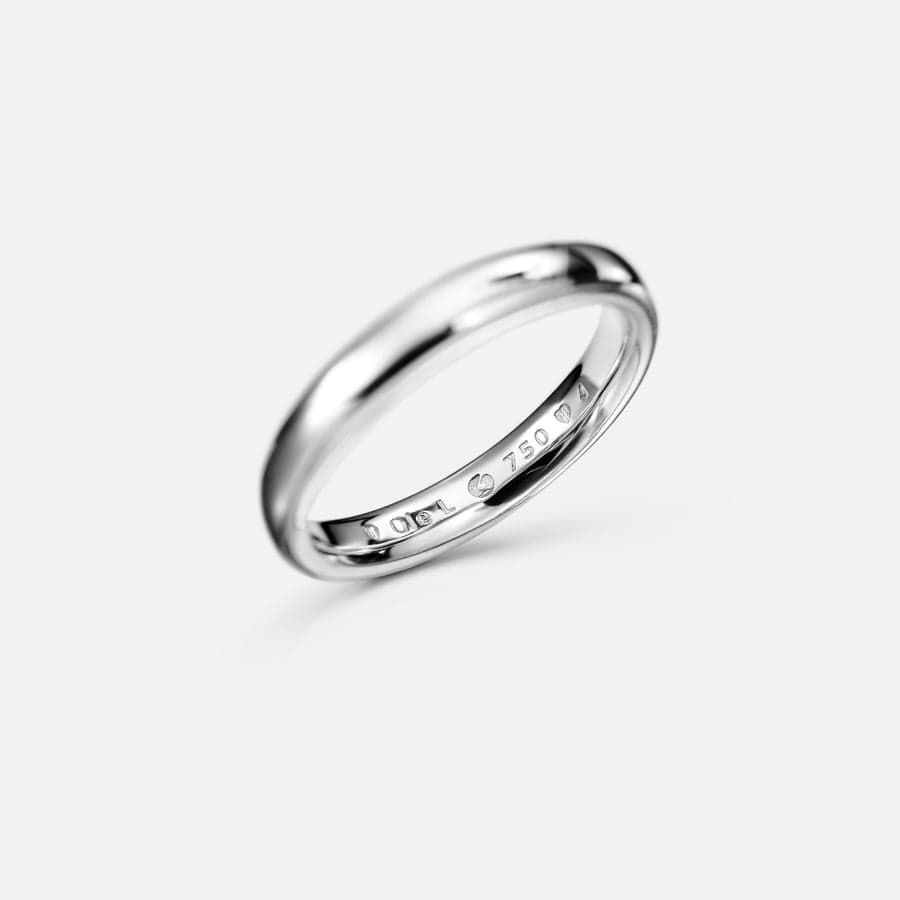 The Ring, Largeur de 4 mm en Or Blanc Poli  |  Ole Lynggaard 