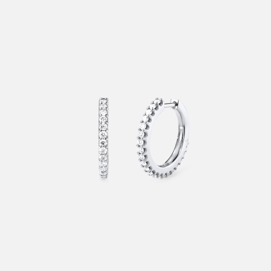 Love Bands creolen-ohrringe klein in Weißgold mit Diamanten  |  Ole Lynggaard Copenhagen