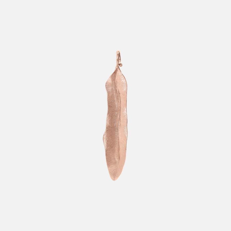 Leaves Collection 6.5 cm Pendant in 18 Karat Rose Gold   |  Ole Lynggaard Copenhagen 