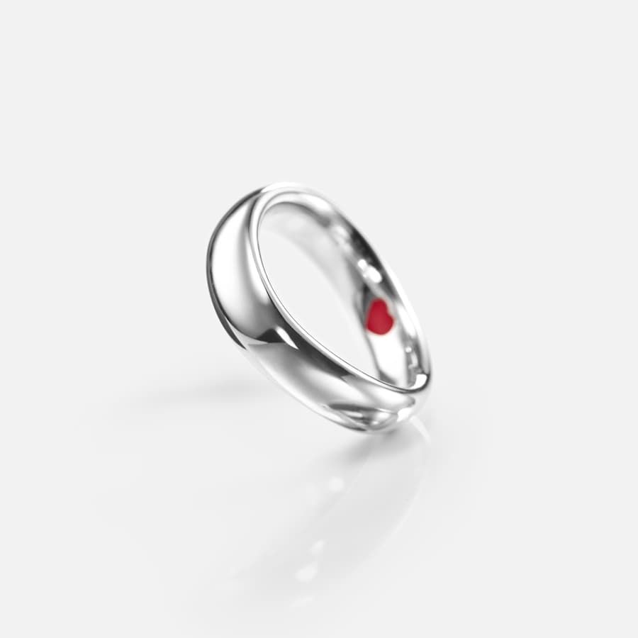 Love Herrenring Nr. 6 in 750/- Weißgold glänzend  |  Ole Lynggaard 