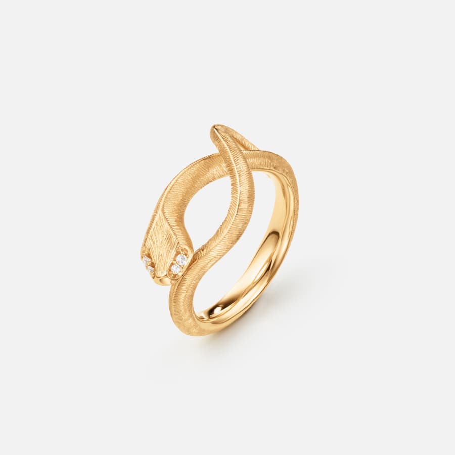 Snakes Ring klein in Gold mit Diamanten |  Ole Lynggaard Copenhagen 