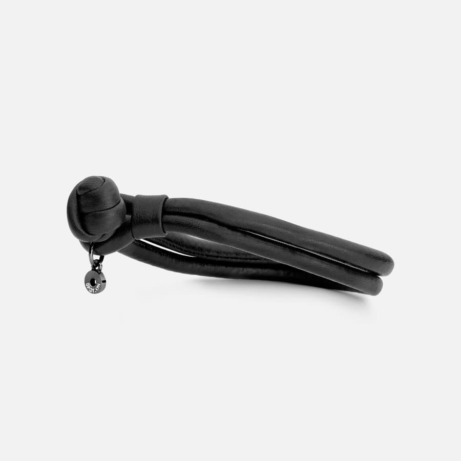 Bracelet en Cuir Noir pour Hommes pour Breloques et Pendentifs |  Ole Lynggaard Copenhagen 