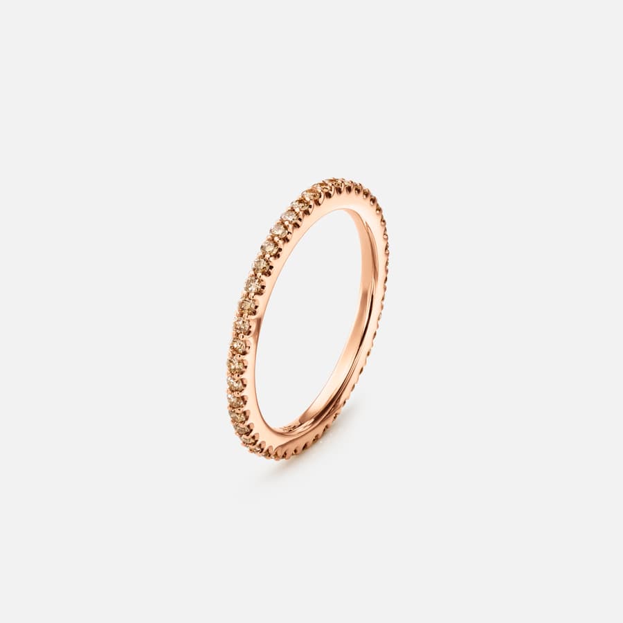 Love Bands ring i rødguld med brune diamanter | Ole Lynggaard Copenhagen