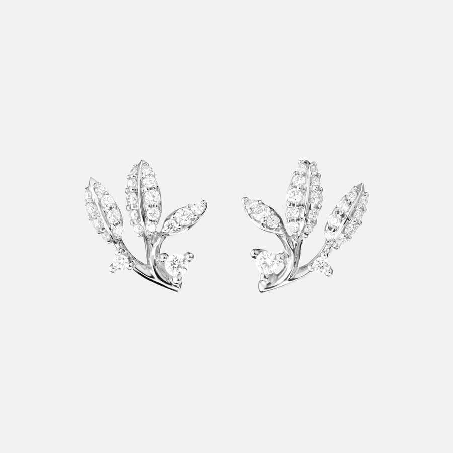 Winter Frost Stud Earrings in White Gold with Diamonds   |  Ole Lynggaard Copenhagen 