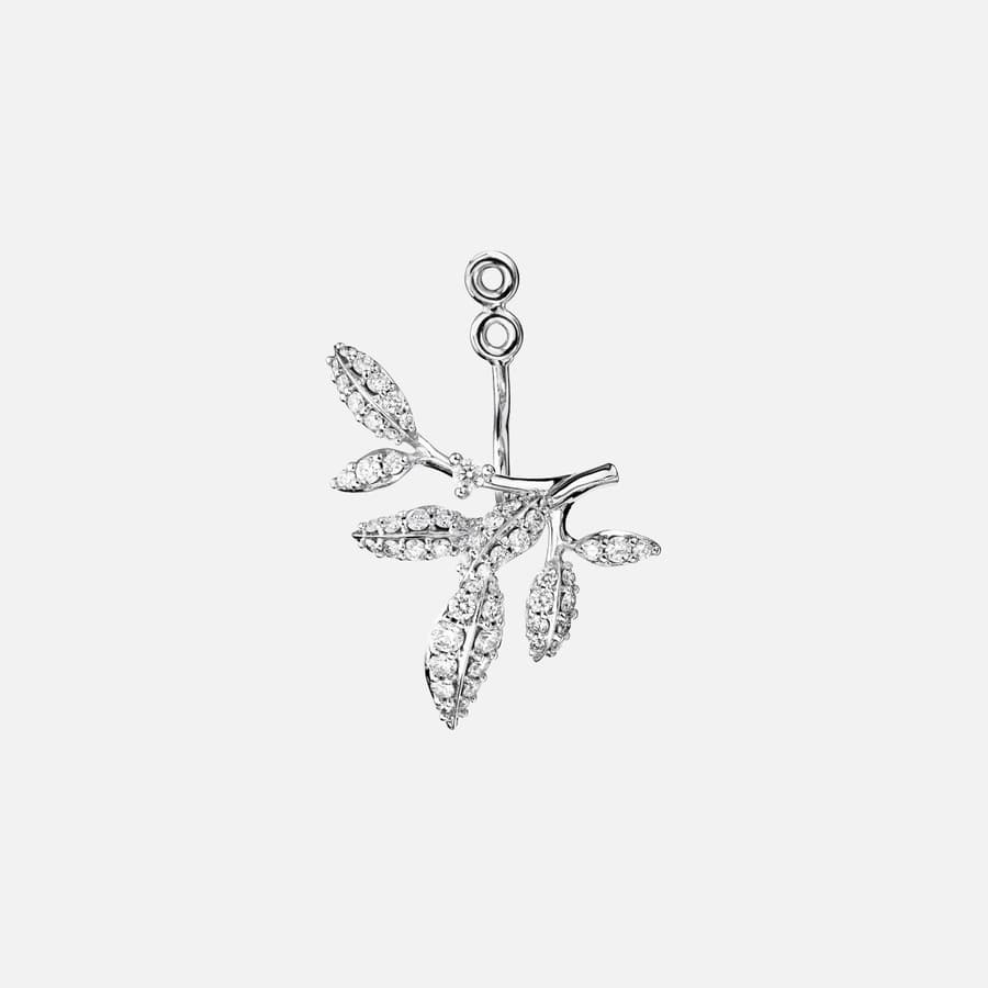 Winter Frost Earring Pendant Small in White Gold with Diamonds  |  Ole Lynggaard Copenhagen 