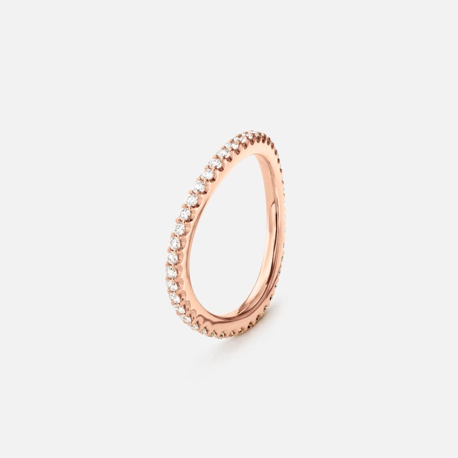 Love Bands Ring Curved in Rose Gold with  |  Ole Lynggaard Copenhagen 