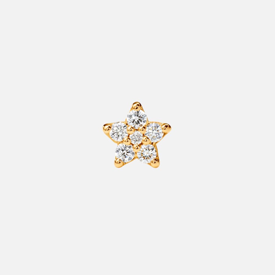 Shooting Stars Stud Earring Large in Gold with Diamonds | Ole Lynggaard Copenhagen 