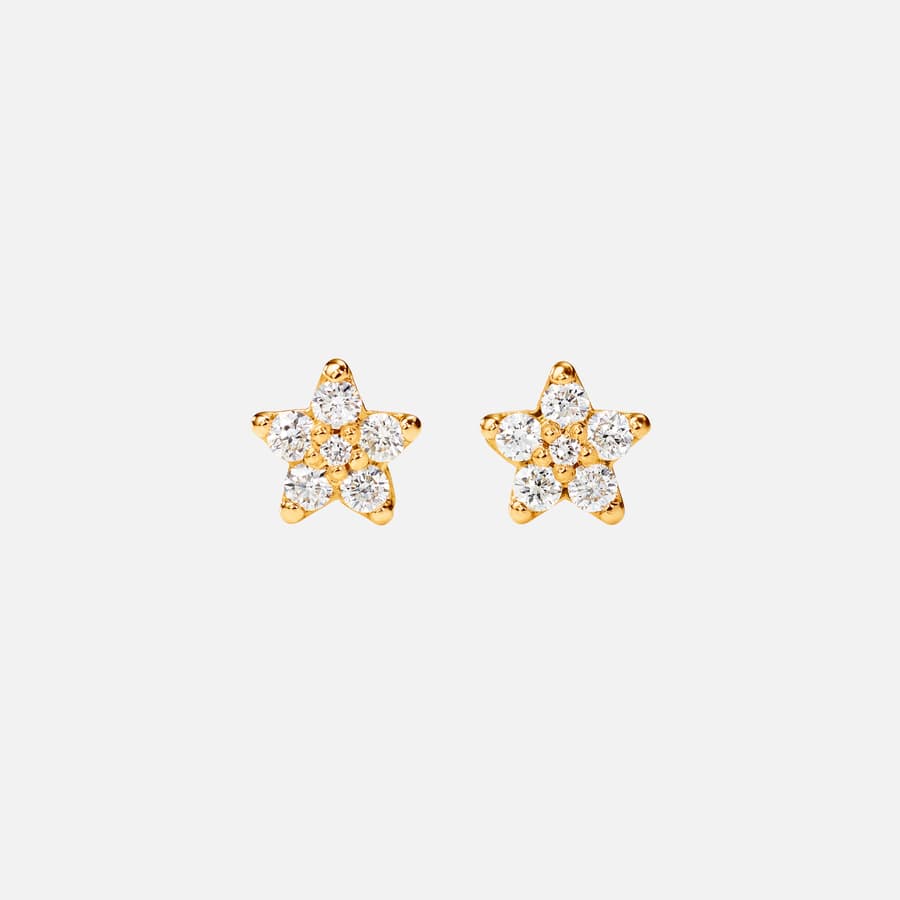 Puces d'Oreilles Shooting Stars Mini en Or et Diamants   |  Ole Lynggaard Copenhagen 