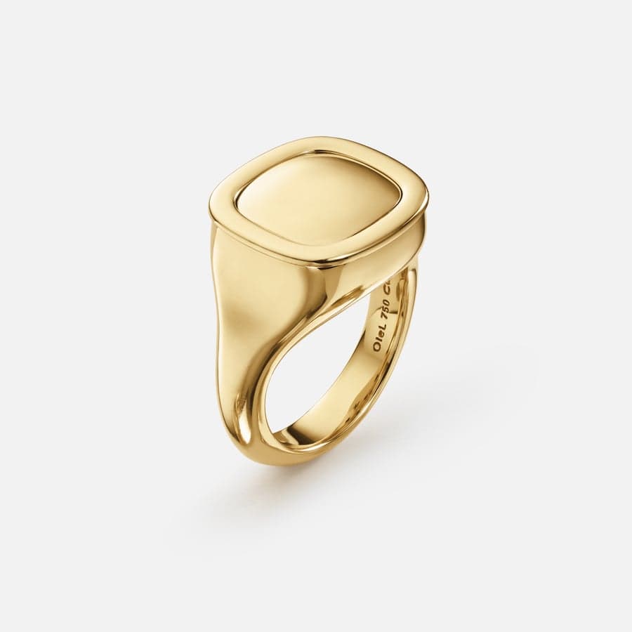 Bague Cushion en Or Jaune 18 Carats  |  Ole Lynggaard Copenhagen 