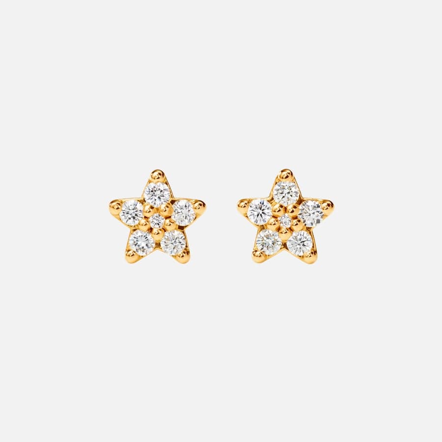 Shooting Stars Stud Earrings Small in Gold with Diamonds   |  Ole Lynggaard Copenhagen 