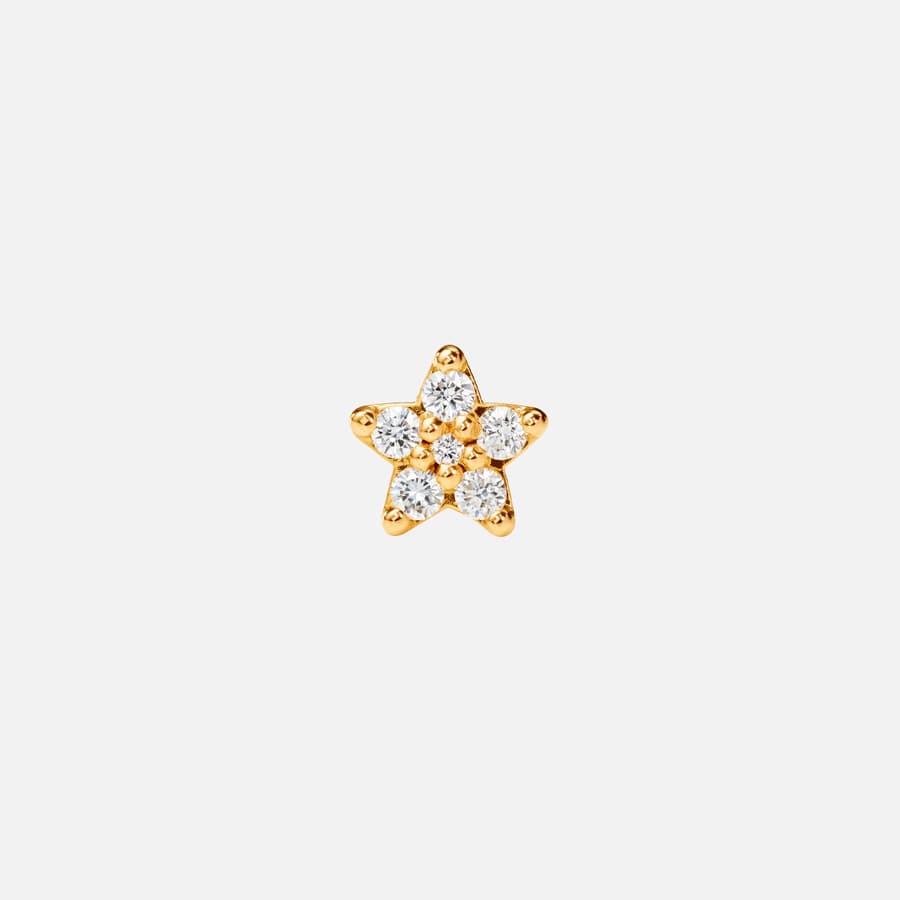 Shooting Stars Stud Earring Small in Gold with Diamonds | Ole Lynggaard Copenhagen 