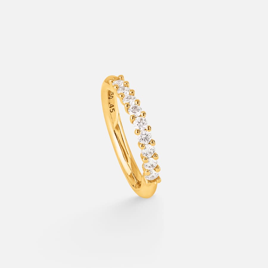 Celebration Alliance Ring in Polished Yellow Gold with Diamonds  |  Ole Lynggaard 