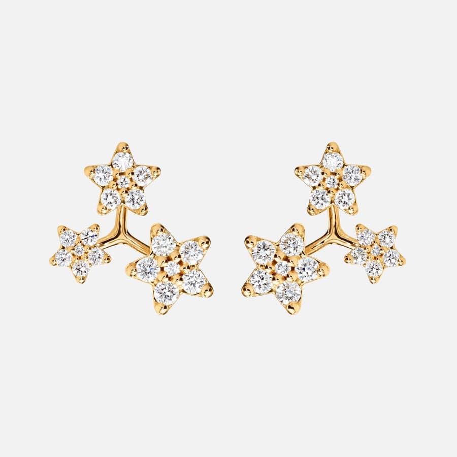 Puces d'oreilles Shooting Stars en Or 18 carats et 36 Diamants   |  Ole Lynggaard Copenhagen  