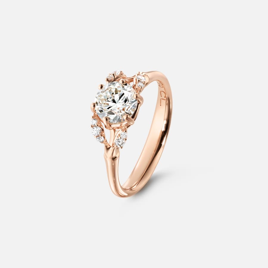 Winter Frost Solitaire Ring in Rose Gold  |  Ole Lynggaard Copenhagen 