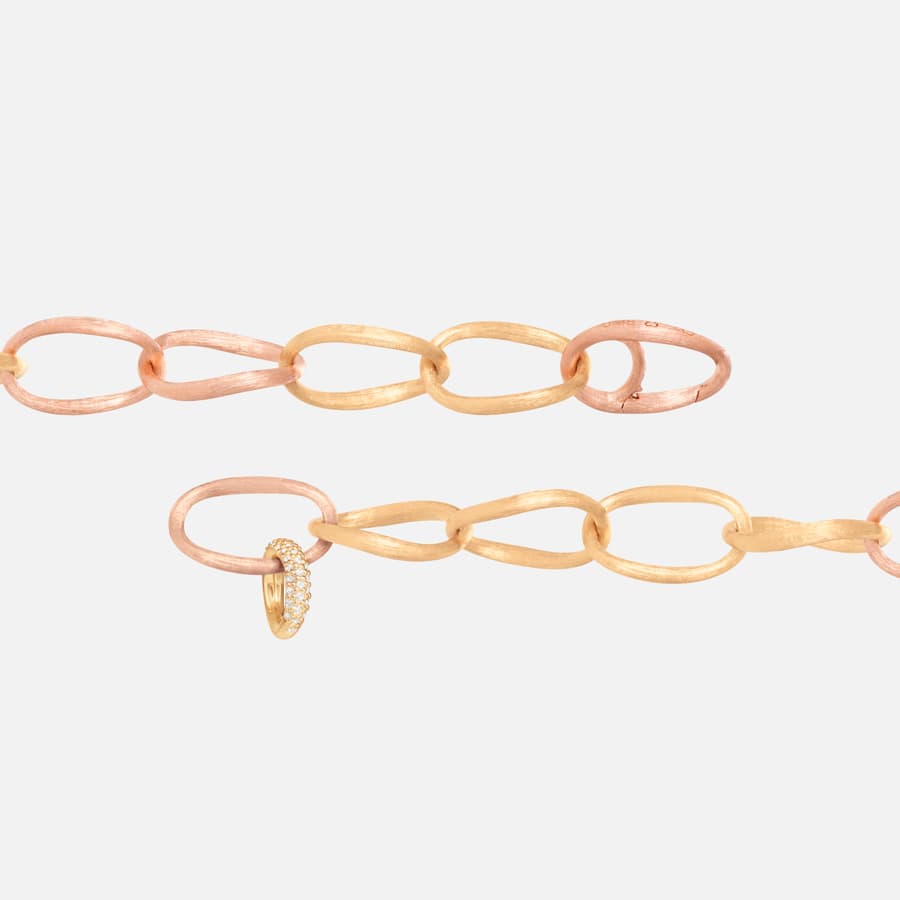 Love Bracelet Heavy in Gold with Diamonds  |  Ole Lynggaard Copenhagen 