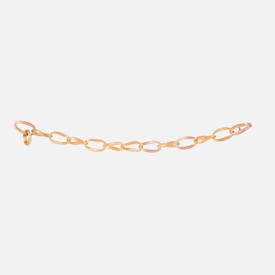 Bracelet Love Medium en Or Jaune & Rose 18 Carats | Ole Lynggaard Copenhaguen