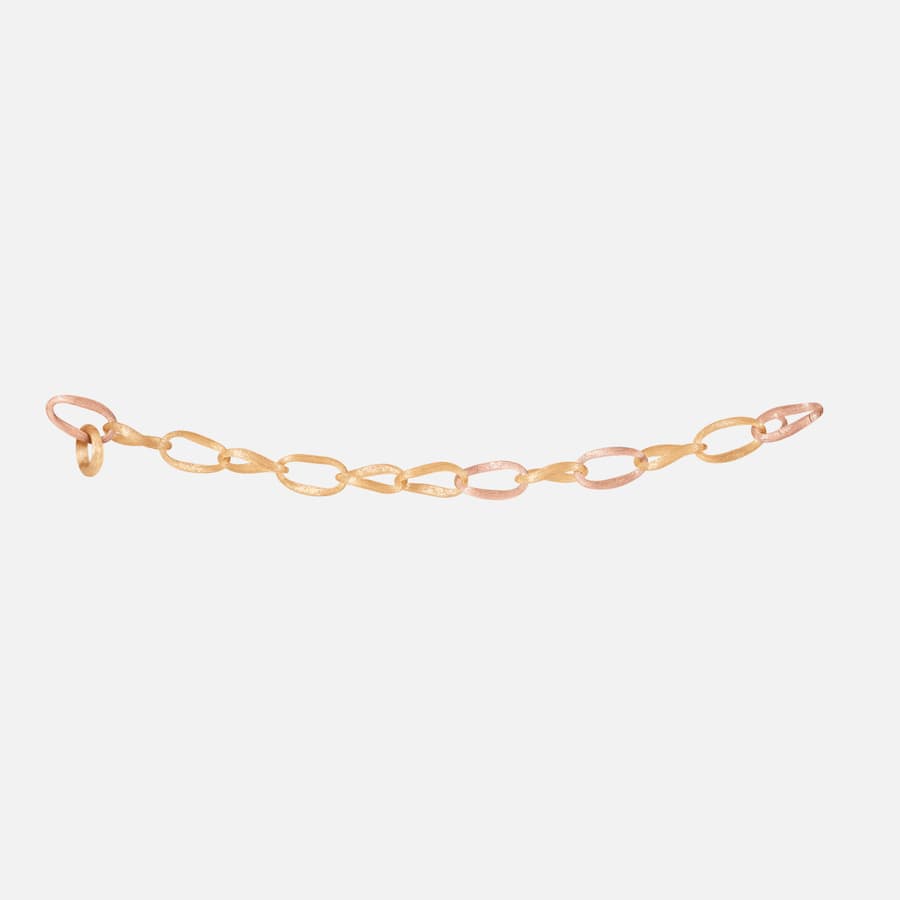 Bracelet Love Medium en Or Jaune & Rose 18 Carats | Ole Lynggaard Copenhaguen