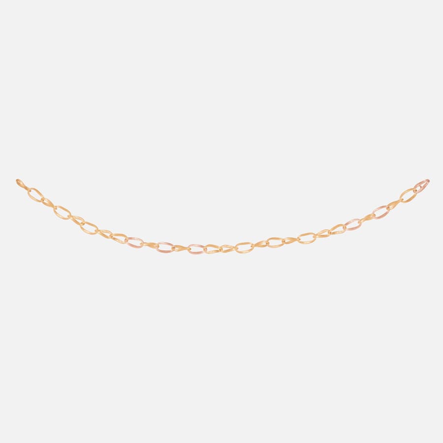 Love bracelet with charm Love Collier medium sat.YG/RG 9 lin 54cm34 links 18k gold and rose gold