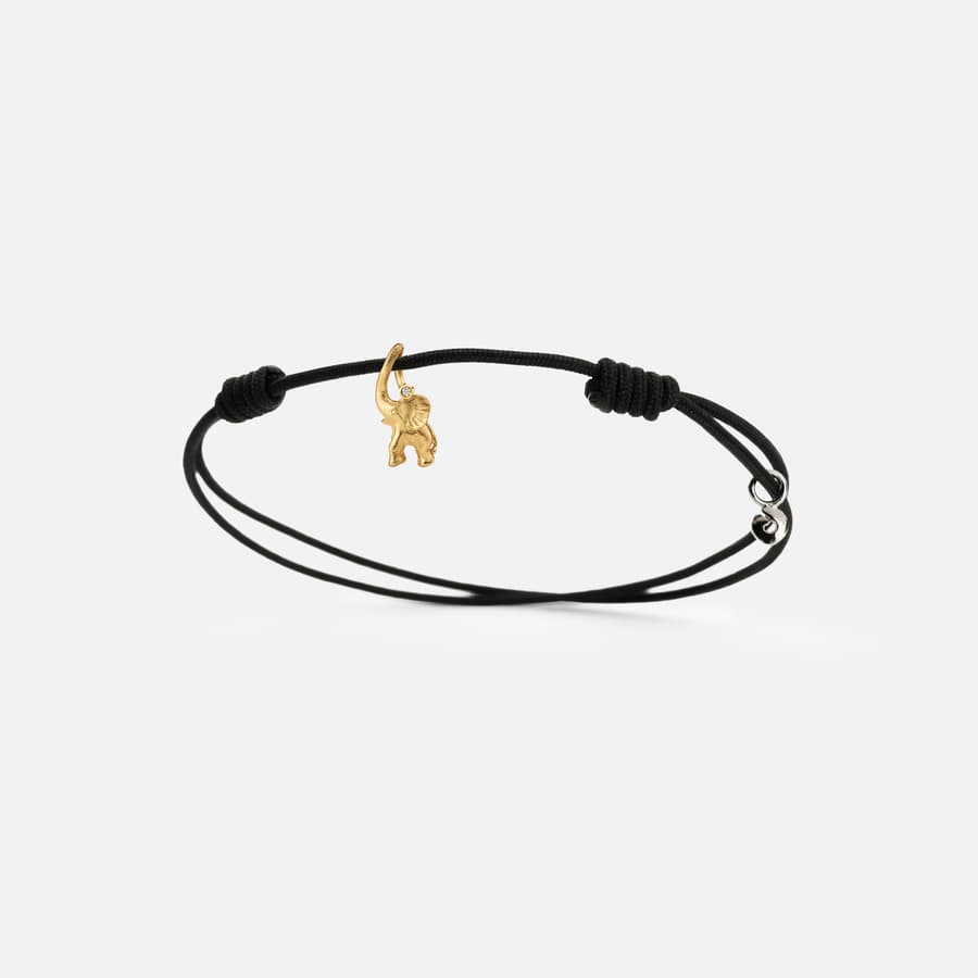 Elephant My Little World Bracelet with Diamond in 18 karat yellow gold   |  Ole Lynggaard Copenhagen 