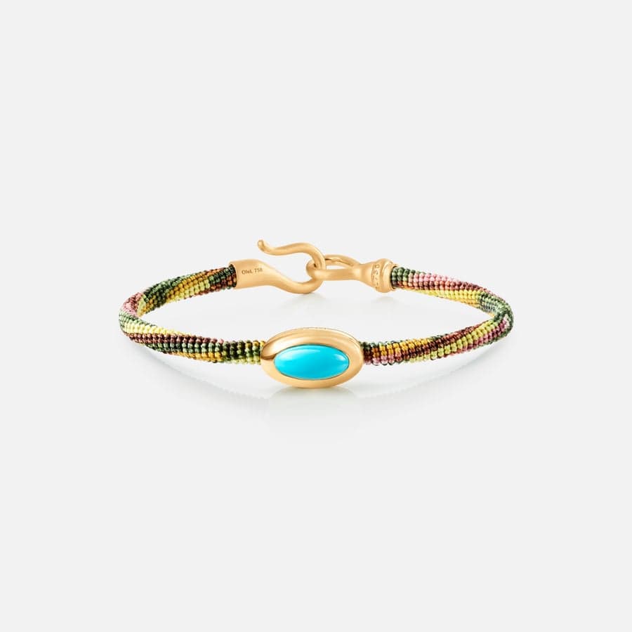 Bracelet Life Plum en Or 18 carats et Breloque Turquoise  |  Ole Lynggaard Copenhagen