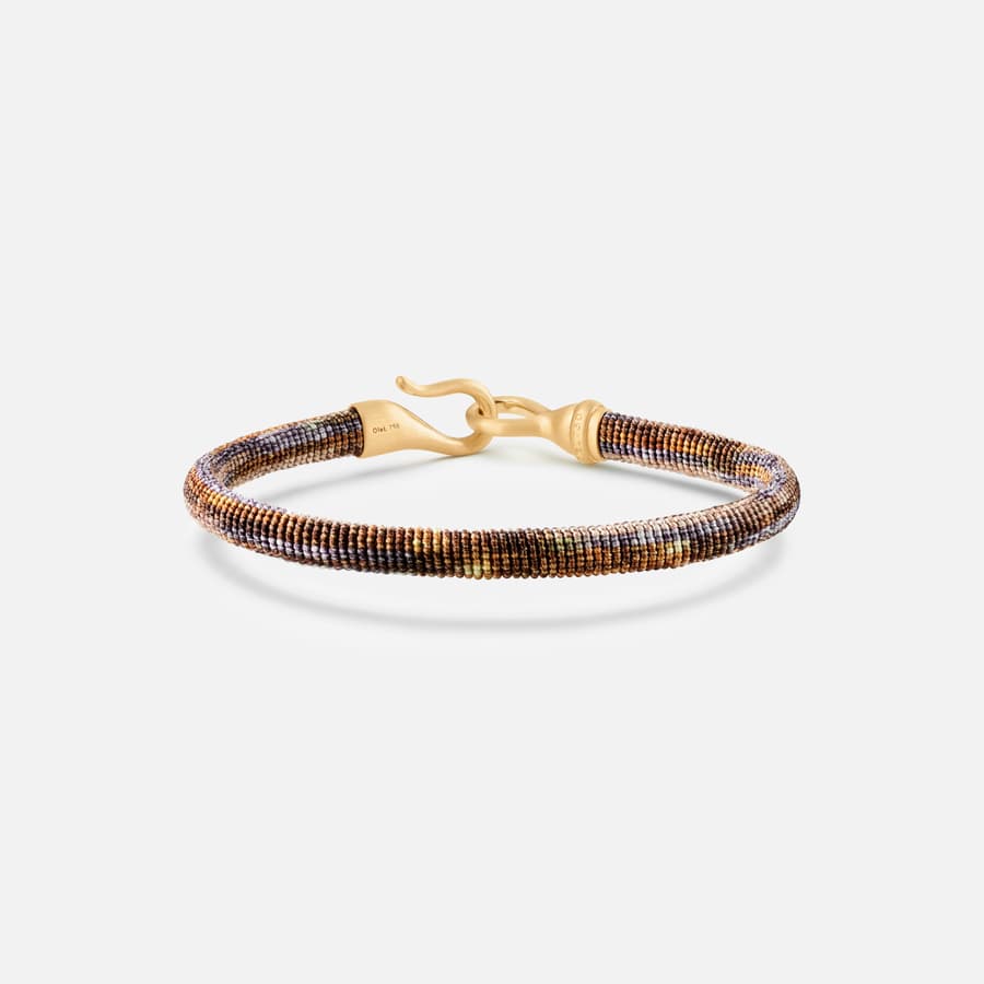 Life Velvet Bracelet with 18 Karat Yellow Gold Hook Fastening  |  Ole Lynggaard Copenhagen