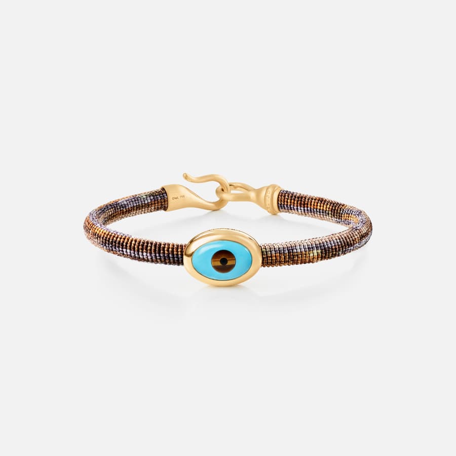Life armbånd i Velvet med 18 karat guld og evil eye charm | Ole Lynggaard Copenhagen