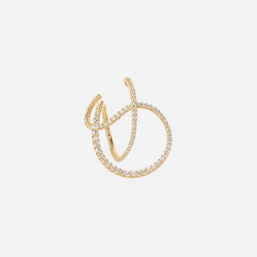 Twisted Love Bands in 18k gold with Diamonds  |  Ole Lynggaard Copenhagen 