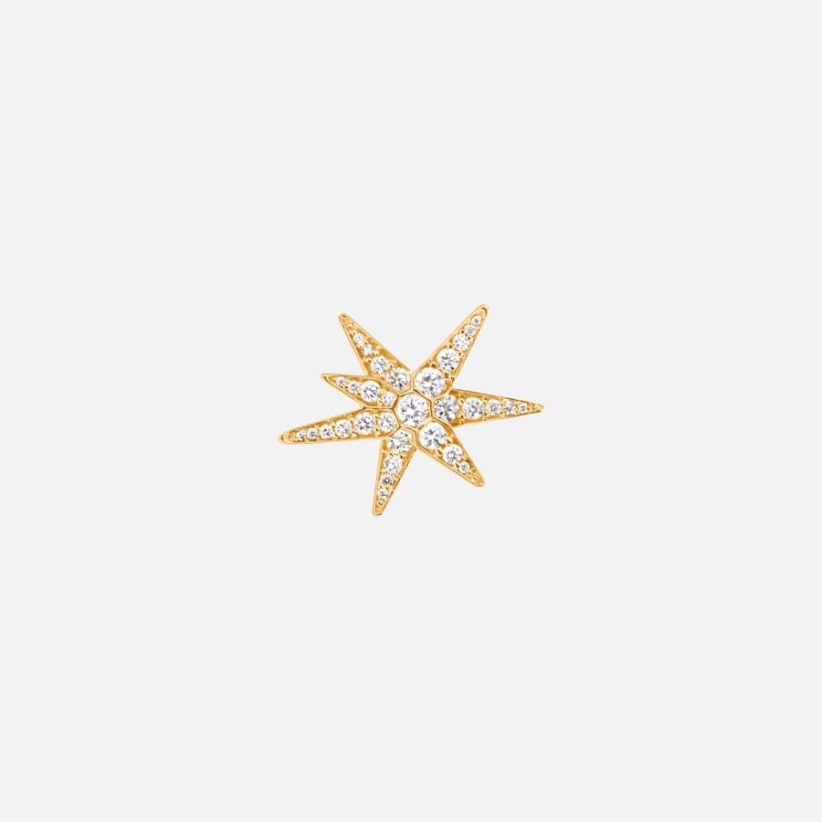 Funky Stars earring medium in 18 karat gold and diamonds | Ole Lynggaard Copenhagen 