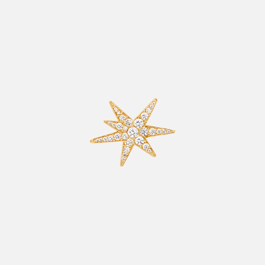 Funky Stars earring medium in 18 karat gold and diamonds | Ole Lynggaard Copenhagen 