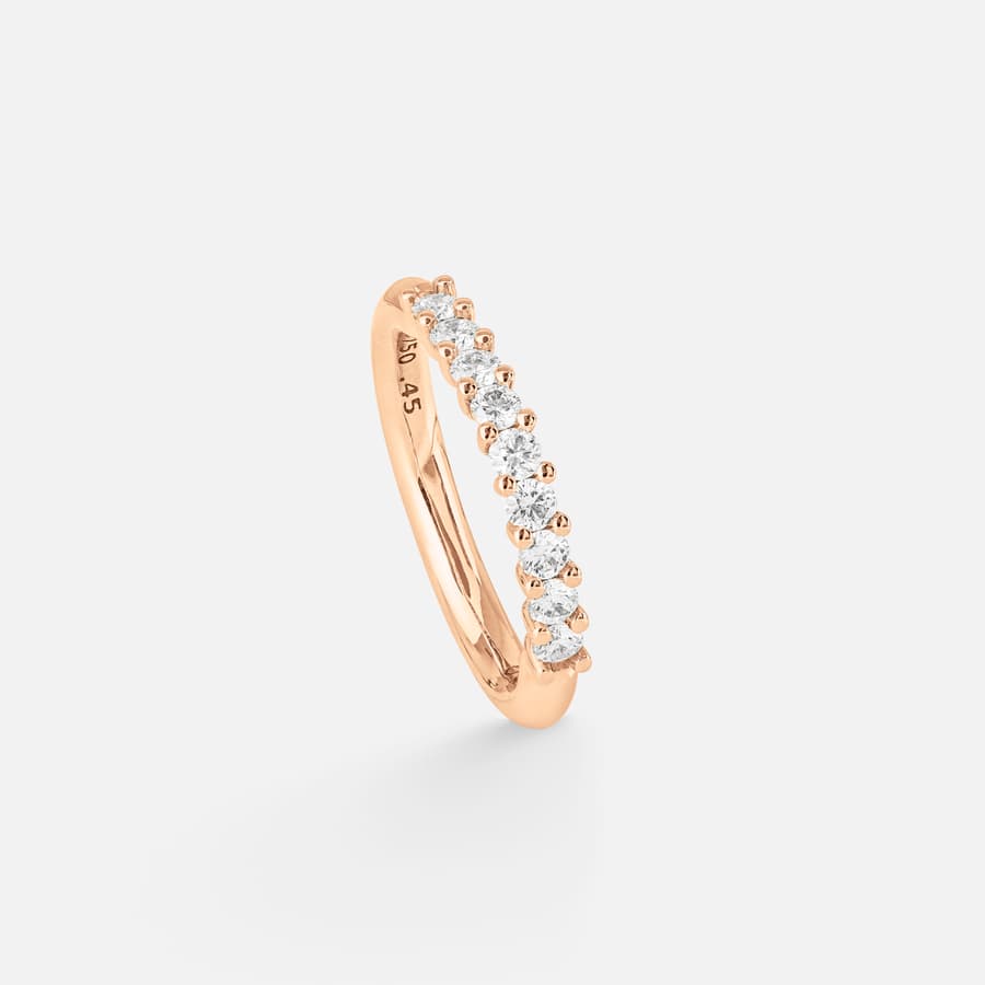 Celebration Alliance Ring in Polished Rose Gold with Diamonds  |  Ole Lynggaard 
