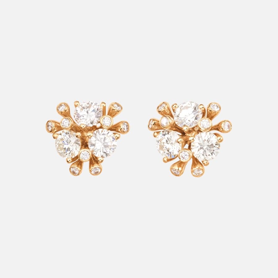 Stardust-Ohrstecker aus Gelbgold mit Diamanten im Brillantschliff | Ole Lynggaard