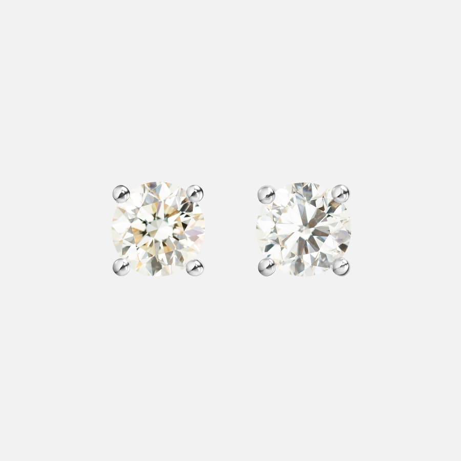 Solitaire ørestikker i hvidguld med brillantslebet diamant | Ole Lynggaard