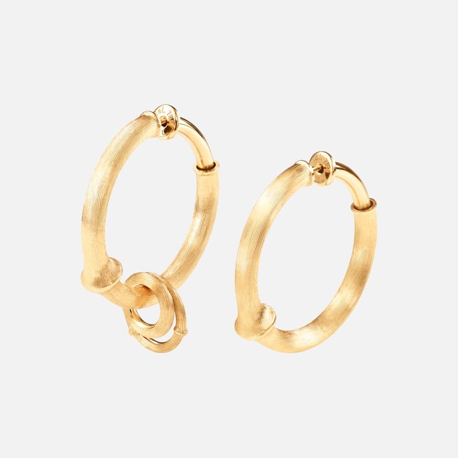 Nature Creolen groß mit Nature Creolen Ohrringanhänger Duo undefined