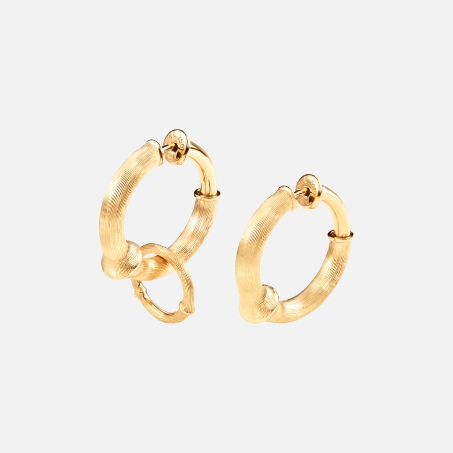 Créoles Nature Petites avec Pendentif d’Oreille Nature undefined