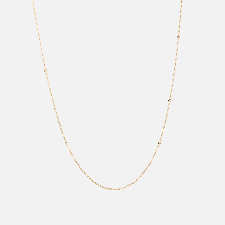 Collier in 18 karat yellow gold and diamonds, 45 cm | Ole Lynggaard