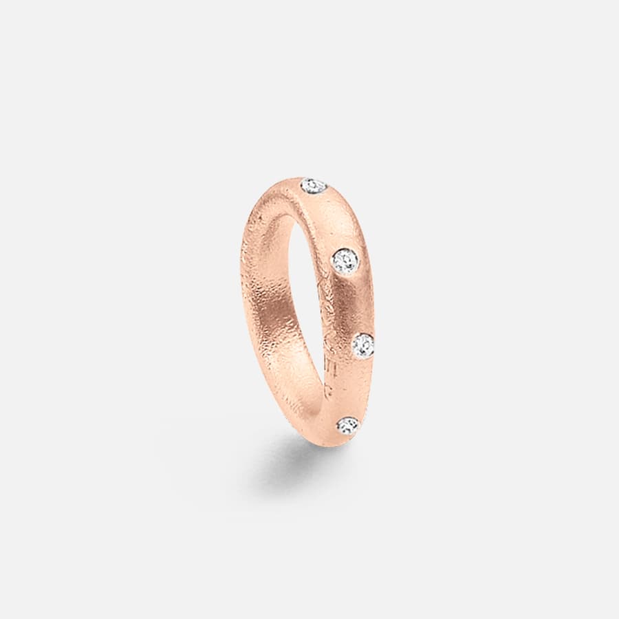 Love ring 4 18k rose gold and diamonds 0.18 ct. TW. VS.