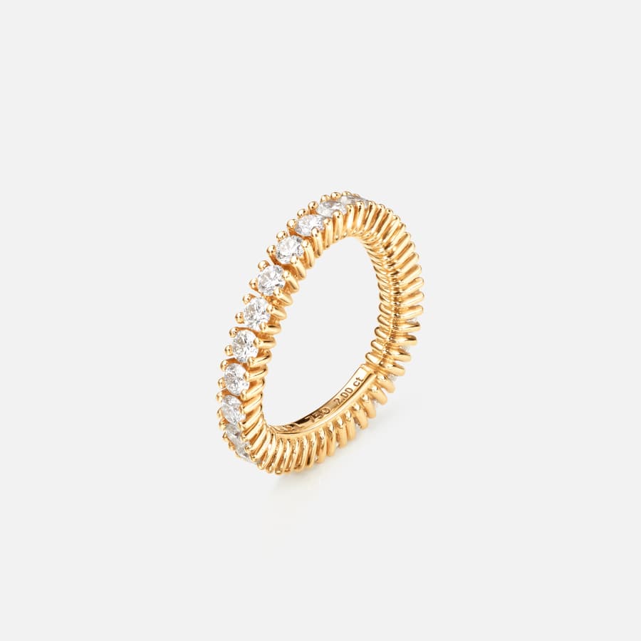 Celebration Eternity Ring in poliertem Gelbgold mit Diamanten | Ole Lynggaard