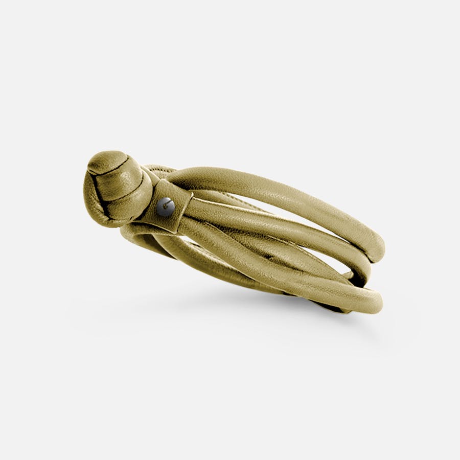 Olive-coloured Leather Bracelet for Charms & Pendants |  Ole Lynggaard Copenhagen 