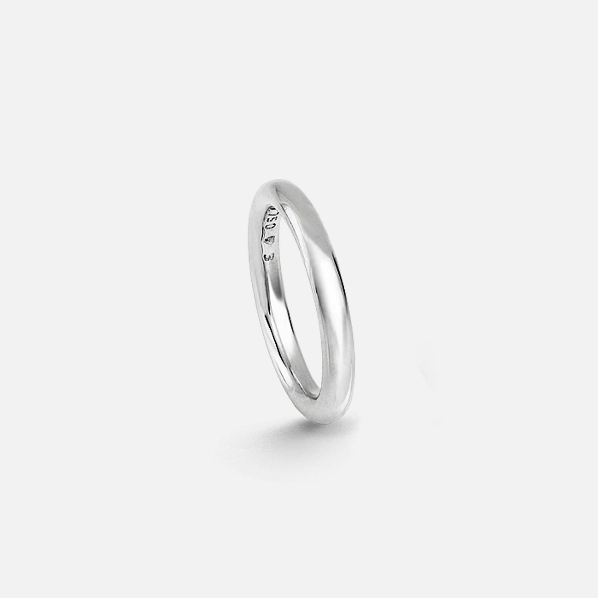The Ring mens 3mm 18k polished white gold