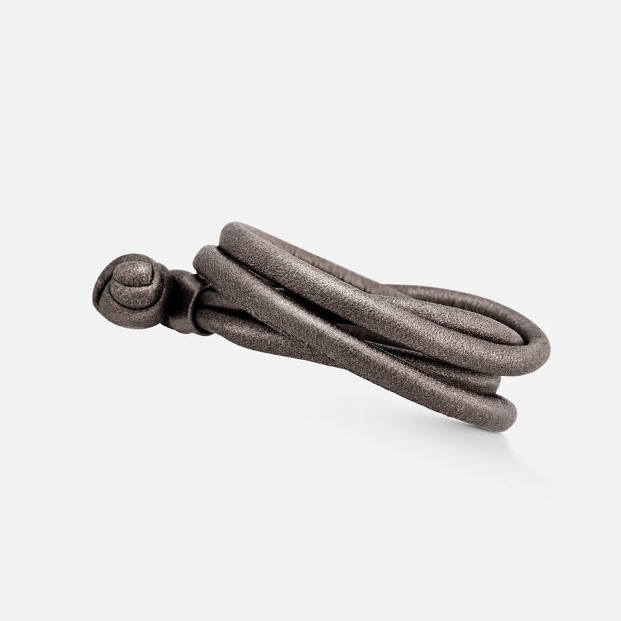 Metallic Leather Bracelet for Charms & Pendants |  Ole Lynggaard Copenhagen 