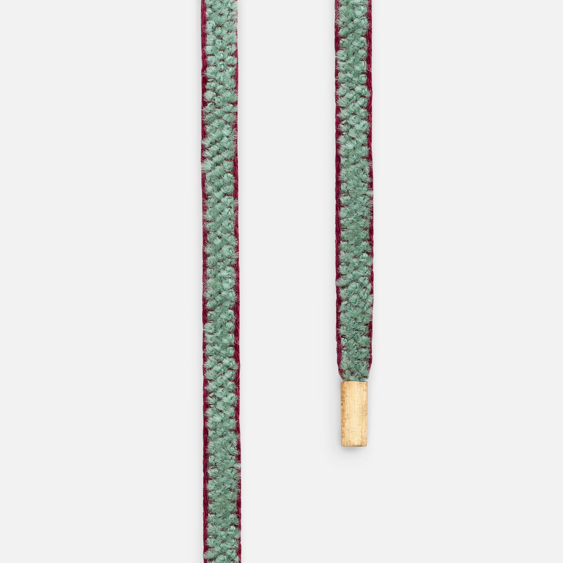 Chenille Mokuba halskædesnor i silke med endestykker i 18 karat tekstureret rødguld | Ole Lynggaard Copenhagen