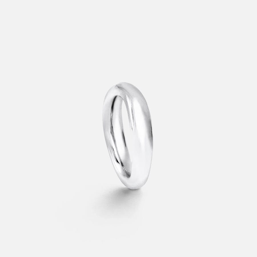 Love ring 4 18k hvidguld blank