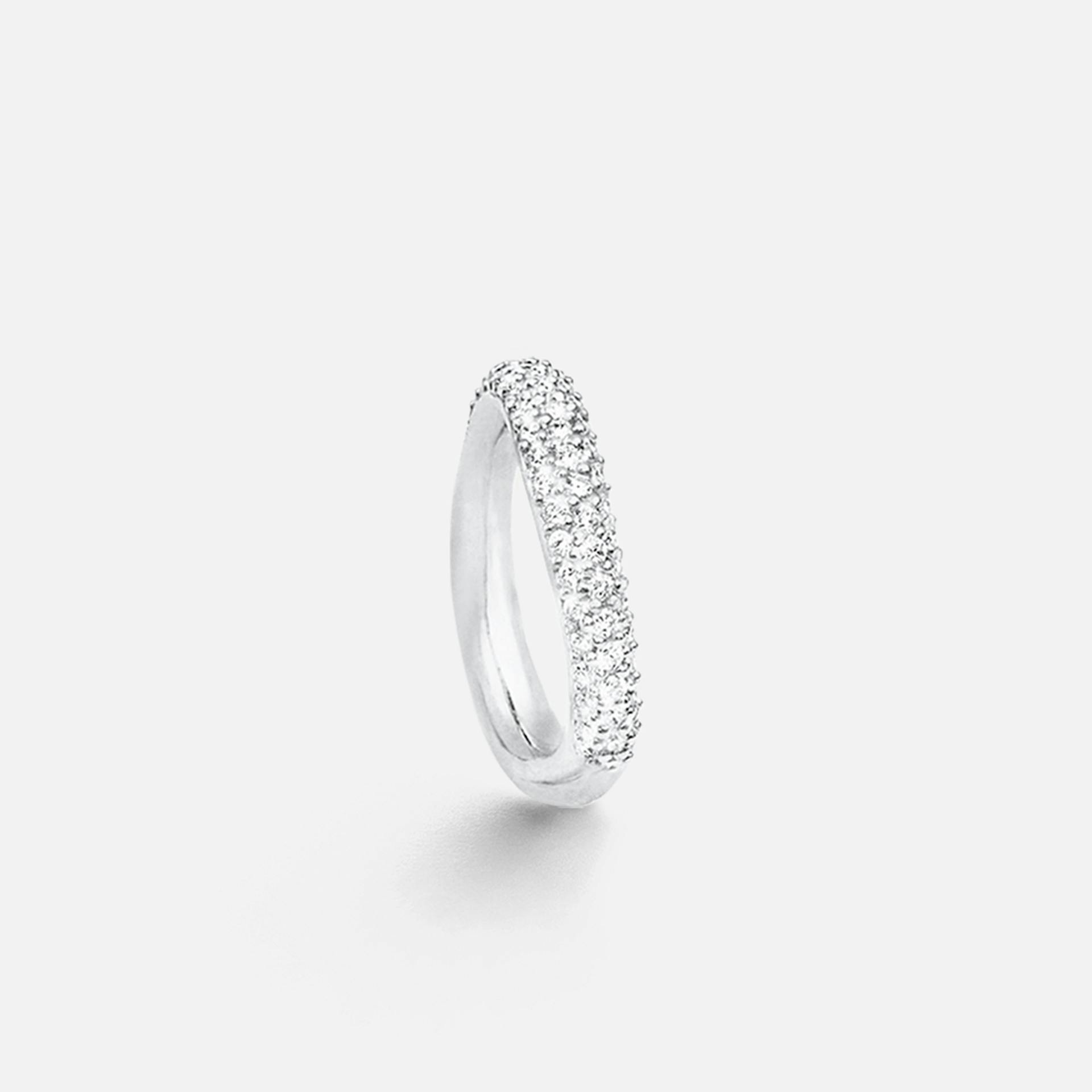 Love Ring No 4 in Polished White Gold with Diamonds  |  Ole Lynggaard Copenhagen 