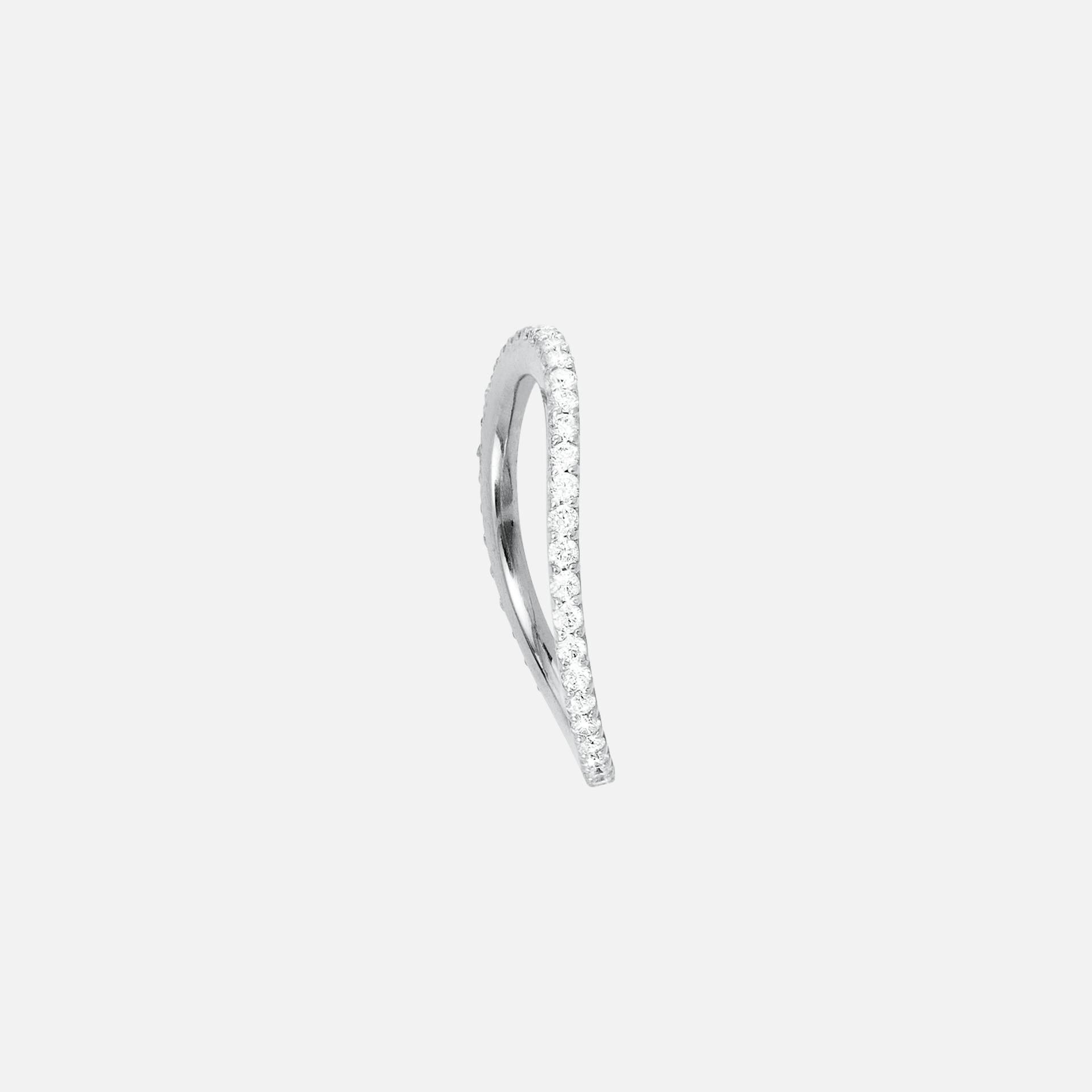 Love Bands Ring Curved in White Gold with  |  Ole Lynggaard Copenhagen 