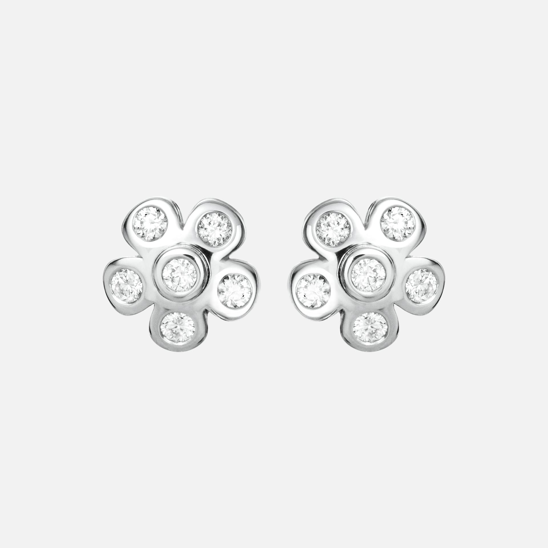 Lace ørestikker i 18 karat hvidguld med diamanter | Ole Lynggaard Copenhagen