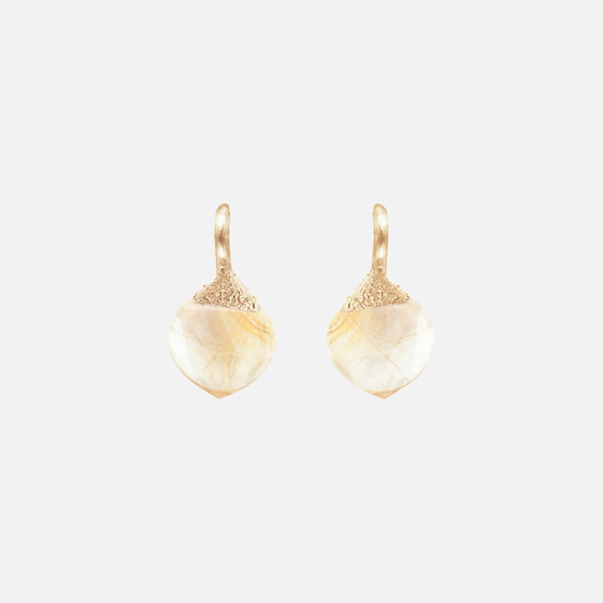 Gold Dew Drops Earrings with Rutile Quartz  |  Ole Lynggaard Copenhagen 