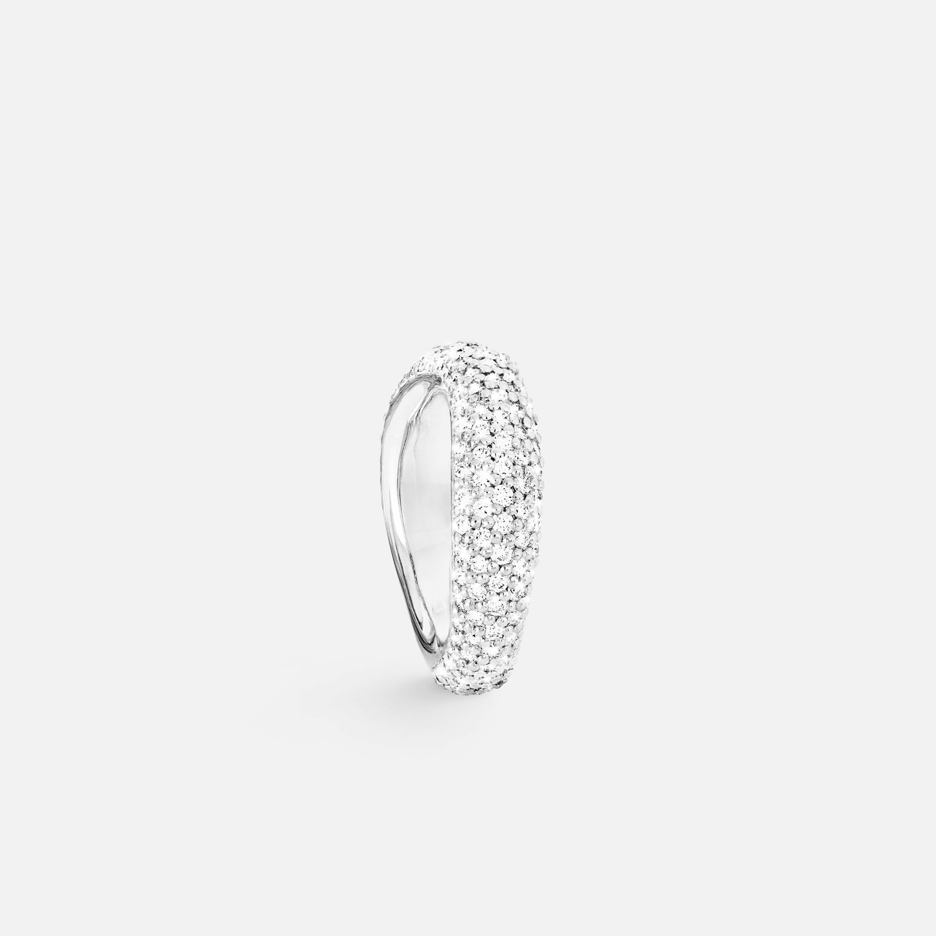 Love ring 5 18k white gold textured and diamonds 1.75 ct. TW. VS.