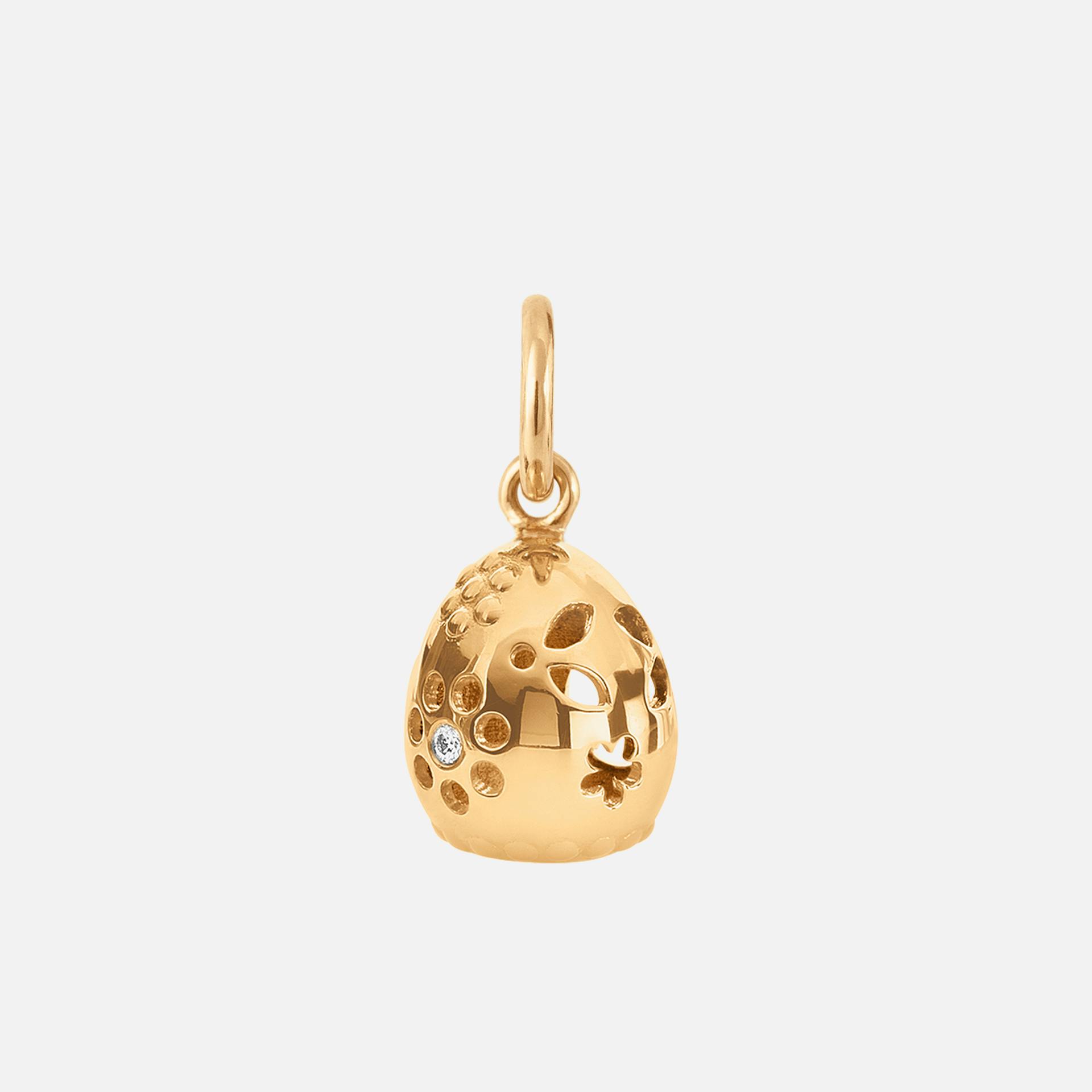 Lace Sweet Drops Pendant in Yellow Gold with Diamonds   |  Ole Lynggaard Copenhagen